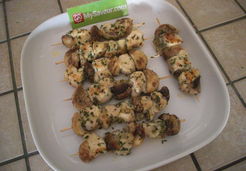 Brochettes poulet champignons - Lucie O.