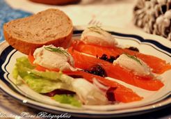 Saumon fumé, mousse de truite et dressing balsamique - Christine L.