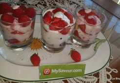 Verrines de fraises à la crème  - Catalina L.