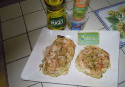 Petites pizzas mozzarella, crevettes et surimi - Marie T.