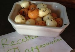 Billes de melon et mozarella au basilic - Stéphanie M.