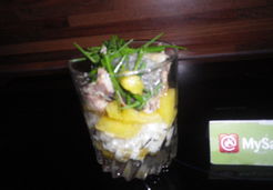 Verrine sardine ananas et riz - Christiane C.