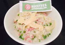 Risotto lard et petits pois - Adeline A.