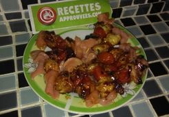 Minis brochettes duo dinde et saumon - Touria K.