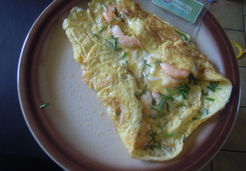 Omelette aux crevettes - Marie T.