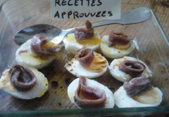 Oeufs durs aux anchois - Bénédicte S.