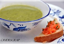 Soupe de courgettes et toast au saumon - Christine L.