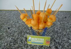 Brochettes melon-comté - Joy O.