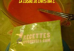 velouté de poivrons rouge & feta (thermomix ou pas ) - Christiane C.