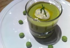 Crème de petits pois, chèvre frais crémeux - Willy M.