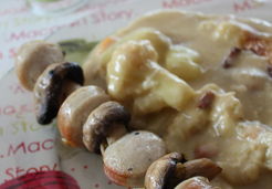 Brochettes de boudin blanc aux champignons - Marina S.