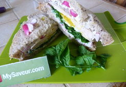 Sandwich radis oeuf roquette - Sandrine H.