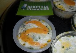 Oeufs cocotte sur lit de tomates séchées (Au Cuit vapeur) - Vanessa R.