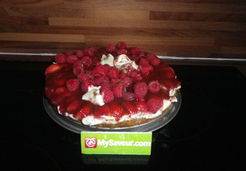 Gâteau framboises et fraises - Christiane C.