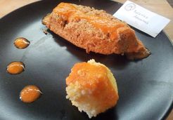 Gâteau de foies sauce froide Créaline Gazpacho - Gwladys M.
