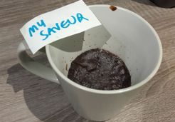 Mug cake chocolat coeur caramel - Floriane M.