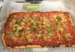 Pizza tomate mozza champignons - Virginie B.