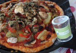Pizza légumes, champignons, jambon, olives - Marina S.