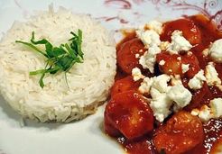 Mijotée de scampis tomatés à la feta - Christine L.