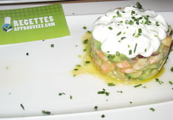 Tartare crevettes avocat et chantilly fines herbes - Vinie M.