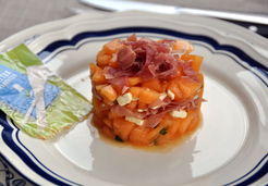 Tartare de melon/feta et son jambon cru - Christine L.