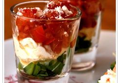 Tiramisu de tomates sur lit de roquette - Christine L.