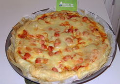 Tarte knackis poivron raclette - OLIVIA L.