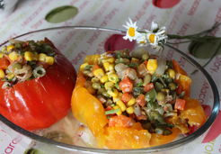 Tomates farcies à la macédoine de légumes - Marina S.