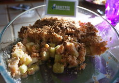 Crumble rose aux pommes et à la rhubarbe - Nathalie O.