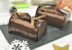 Bûche de Noël praliné noisette chocolat - 
