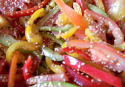 Salade de poivron et tomate au sesame - Madelyne B.