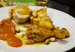 Tajine de poulet aux abricots - 