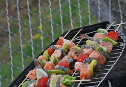 Brochettes saumon gambas  - Nathalie A.