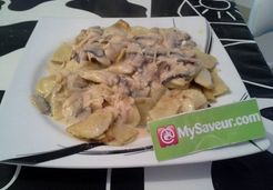 Raviolis à poêler sauce aux champignons - Sandra M.