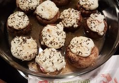 Champignons farcis au chèvre - Lynda T.