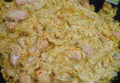 Risotto poireaux saumon à l'ail - Marie T.