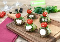 Pics de mozzarella à la courgette et crème d'olive - Franprix