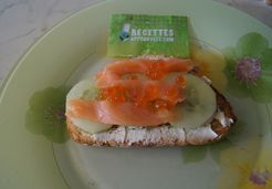 Bruschetta concombre et saumon - Celine T.