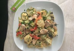 Tortellini au poulet et légumes à la crème - Najwa N.