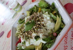 Salade de concombres au graines germées - Marina S.