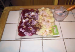 Carpaccio de betteraves, pommes et noix - Marie T.