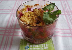 Crumble pomme framboise au basilic - Adeline A.