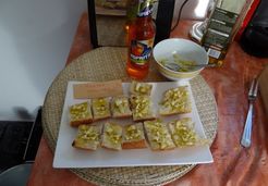 Bruschette olio aglio (huile-ail) avec Espritz - Coralie D.