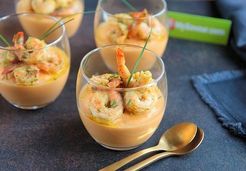 Mousse de butternut, crevettes ail et fines herbes - CRUSTA'C