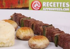 Brochette de boeuf et purée de pommes de terre fumée aux herbes de Provence - SOCOPA