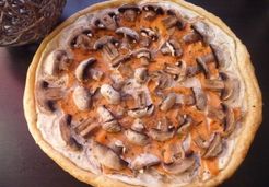 Tarte fine saumon fumé, champignons, ricotta, Boursin - Alexandra A.