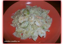 Farfalle, courgettes et crevettes - Agathe D.