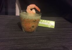 Verrine de couscous aux crevettes, sauce au fromage blanc. - Najwa N.