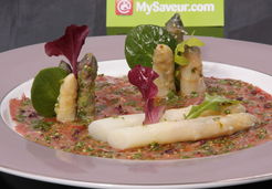 Carpaccio de canard aux herbes et asperges blanches - PRIMEALE