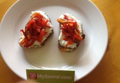 Bruschettas chèvre miel poivrons - Carine R.